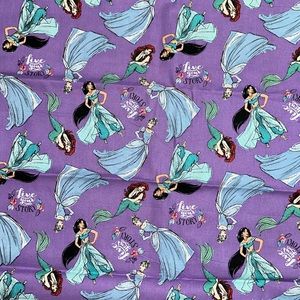 Disney Princess Purple Cotton Fabric